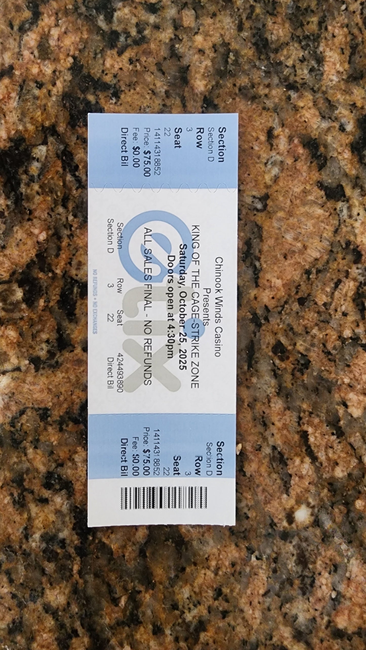 Row 3 tickets